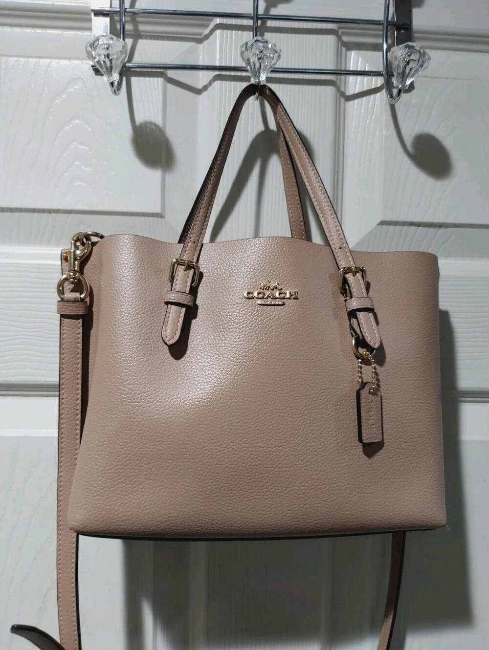 Like New Authentic Coach Pebbled Leather Tote in Dusty Rose